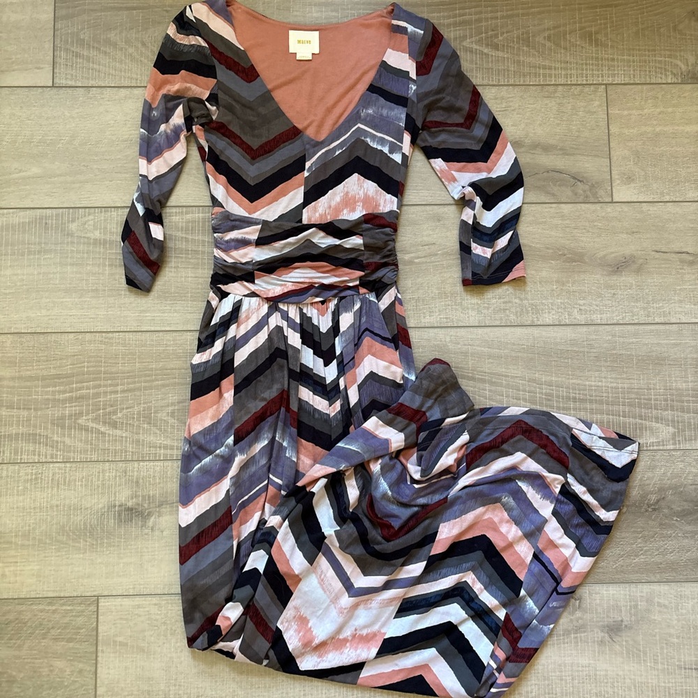 Maeve Multicolor Chevron Maxi Dress - Picture 4 of 11